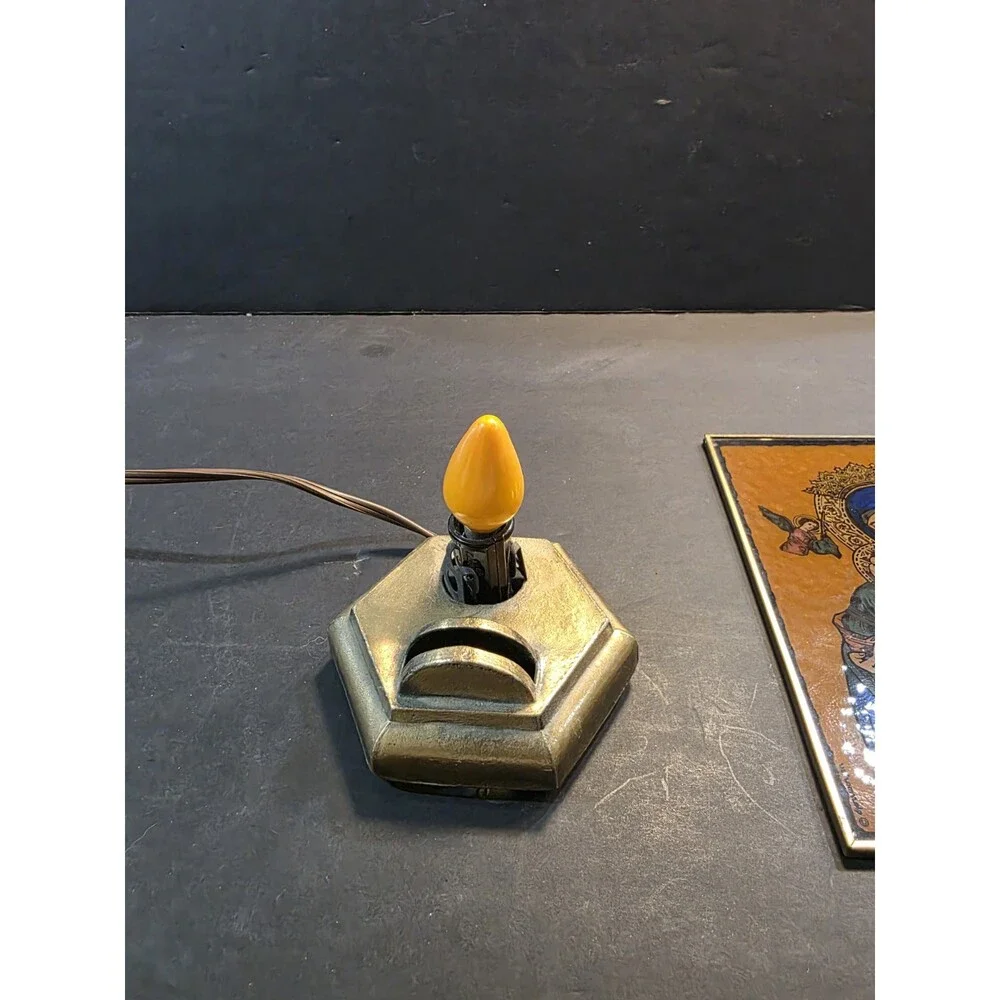 Vintage Our Lady Perpetual Help Backlit Night Light Altar Lamp Madonna Child Pla